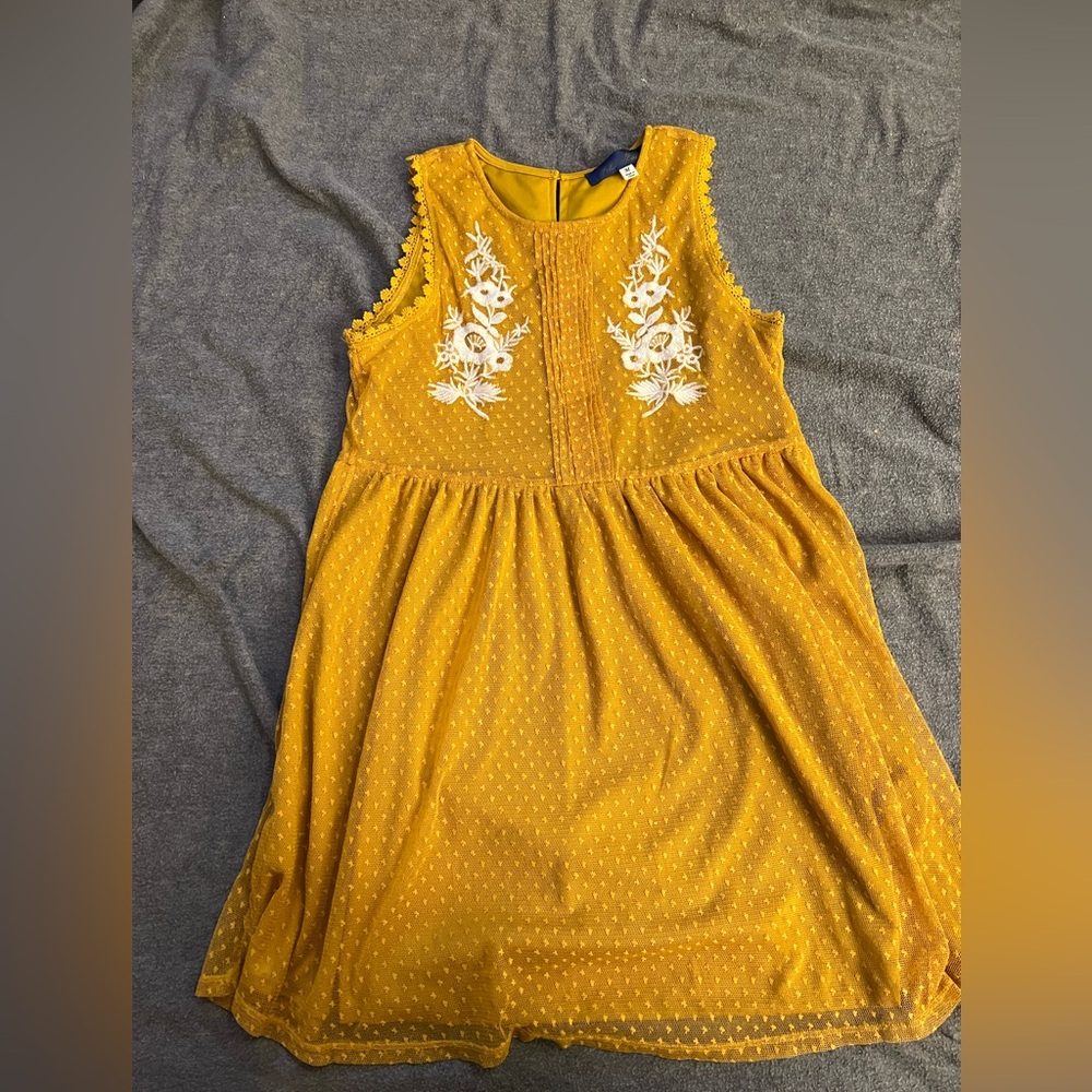 Blue Rain Mustard / Golden Adult Medium Dress